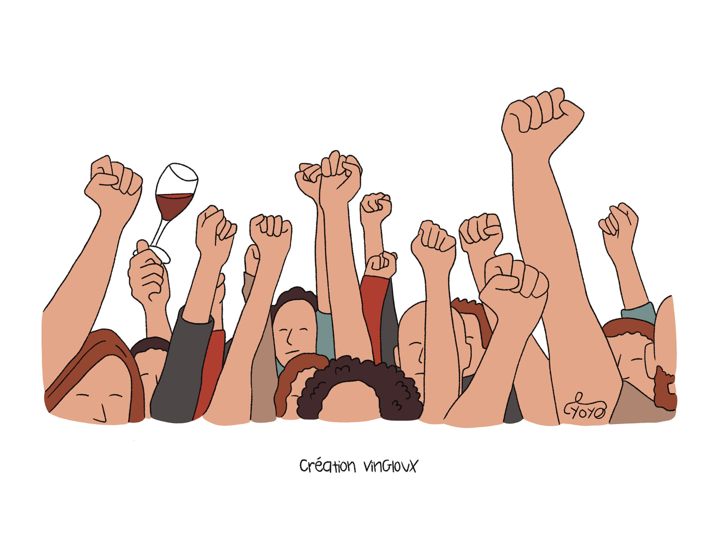 Le verre levé vers l’avenir